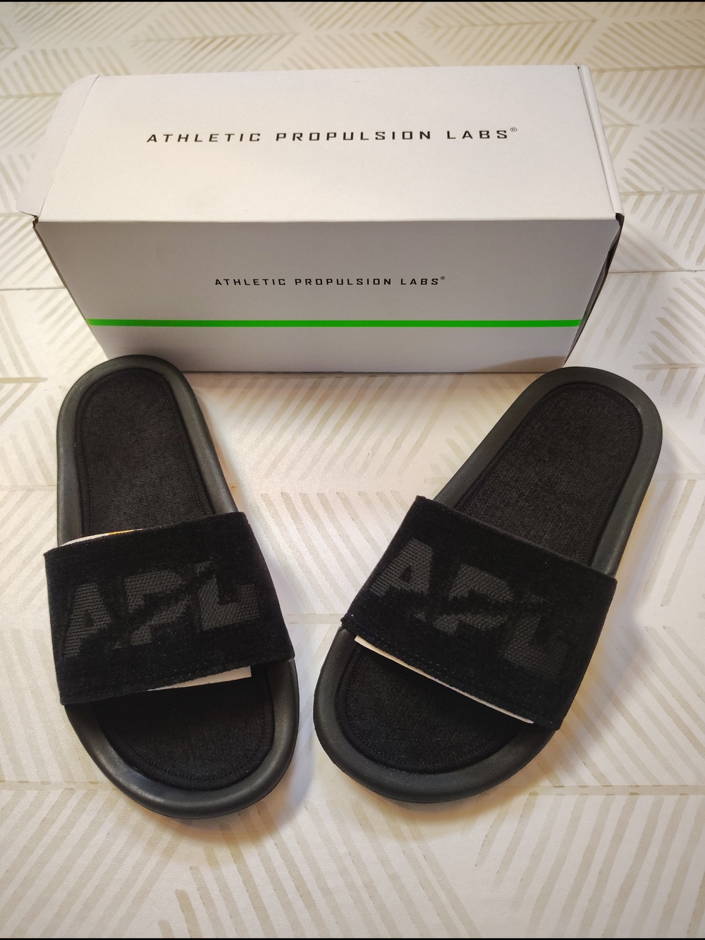 APL Black‎ Slide Sandals - Athletic Propulsion Labs Velvet Nwt 6